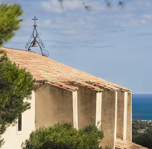 Vue sur la mer Méditerranée depuis la chapelle Notre Dame des Auzils à Gruissan ©Idriss Bigou-Gilles - ADT de l'Aude